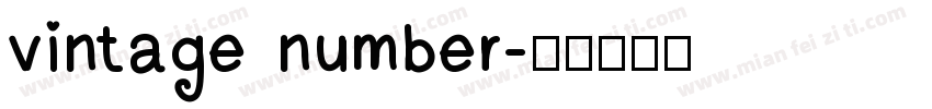 vintage number字体转换
